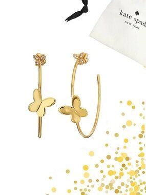 kate spade in a flutter hoops earrings